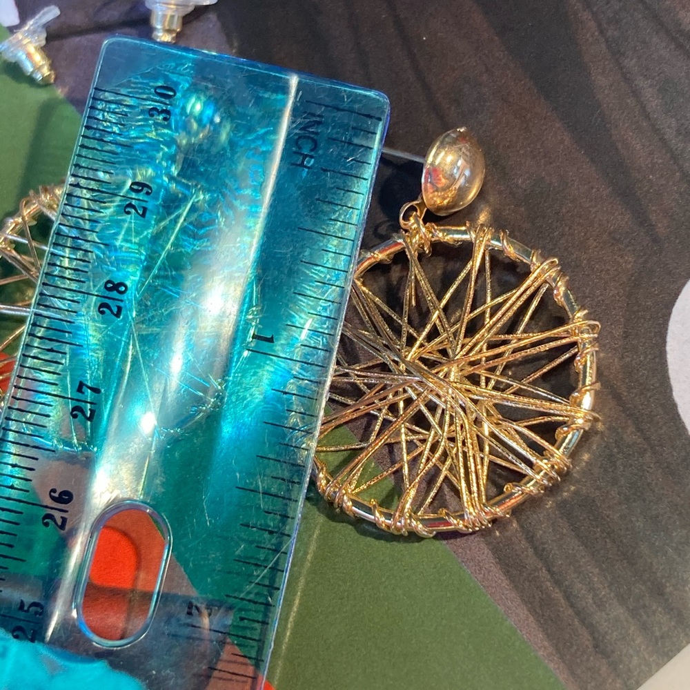 Gold Tone Fashion Earrings - Picture 3 of 4